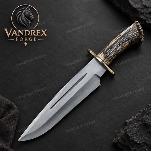 Handmade stag antler - stag, knife