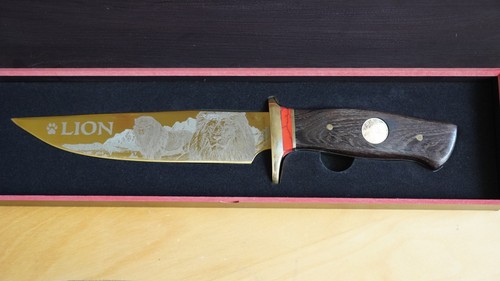 Bowie jagdmesser lion gold - bowie,